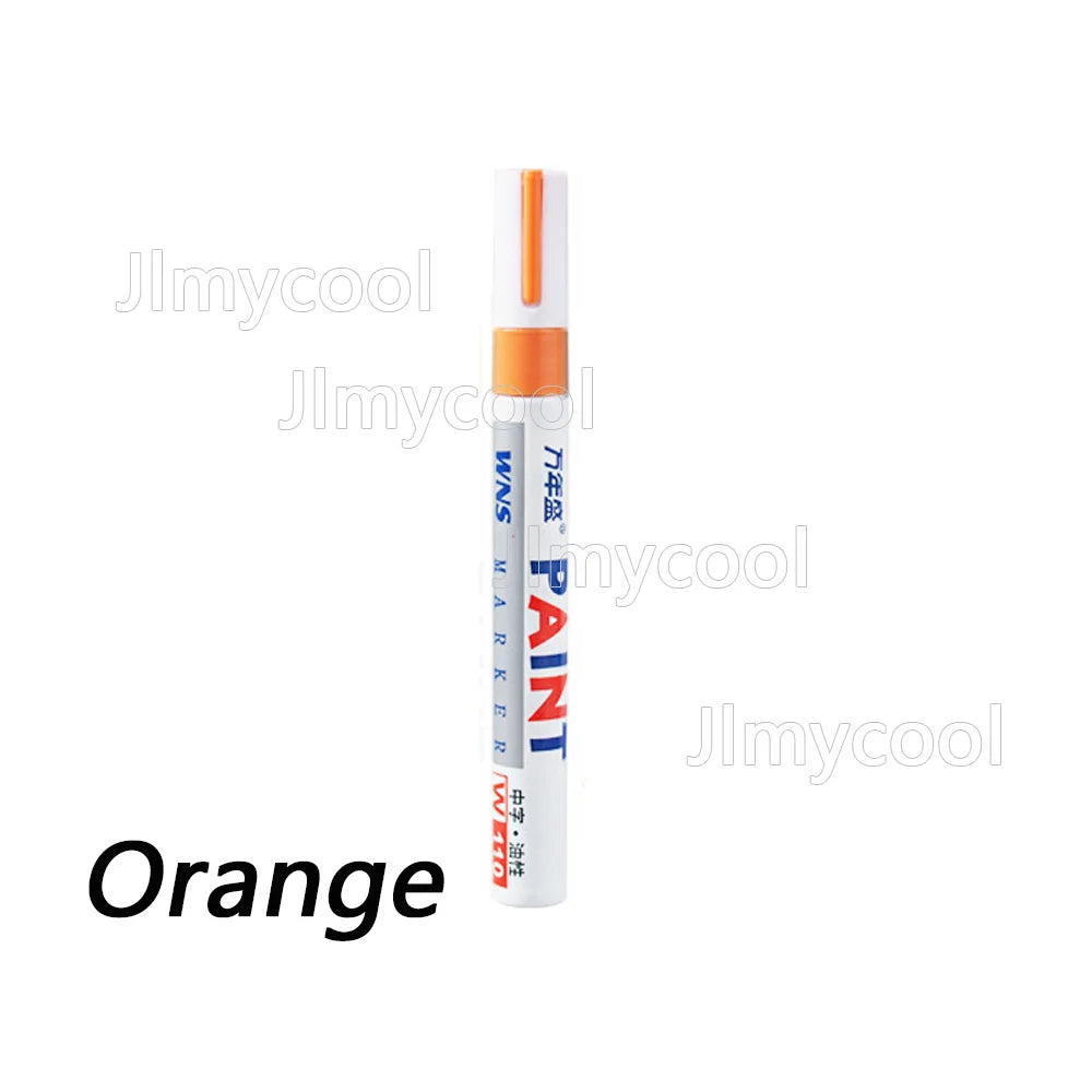 Car Paint Scratches Repair Brush Pen Black White Red Silver Waterproof Water Paint Marker Pen Car Tire Tread Care Automotive