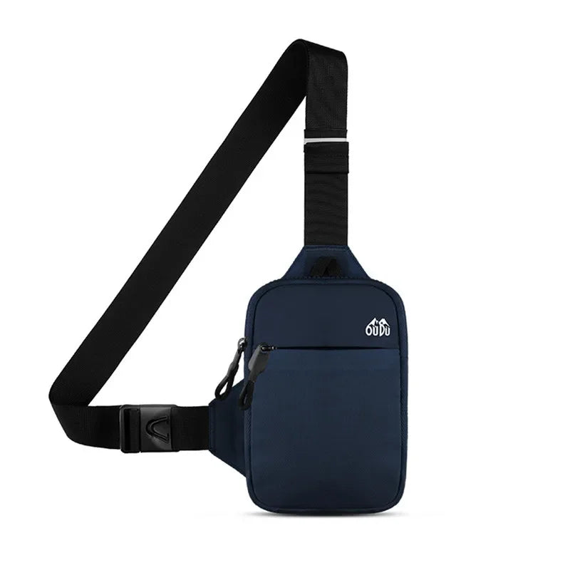 Men Crossbody Bag Mini Waterproof Leisure Fashion Mobile Phone Chest Bag Business Commuting Outdoor Sport Shoulder Crossbody Bag