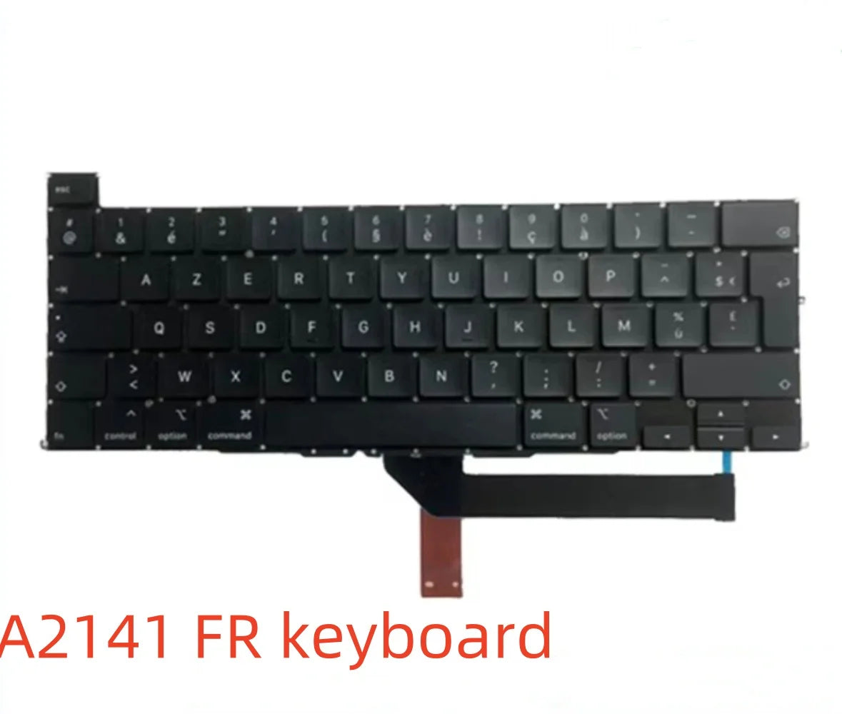New A2141 Keyboard US UK EU French Spain German Italy EU for MacBook Pro Retina 16" A2141 2019 Year