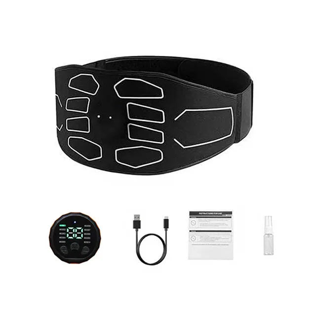 120cm Muscle Stimulator Muscle Toner Abdominal Toning Belt Abdominal Massager Smart Waist Belts USB Recharge Fitness Equipment