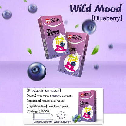 10pcs Fruit Flavor Condoms Sex Toy For Men Strawberry Blueberry Taste Penis Sleeves Ultra Thin Condom Adult reusable Sex Product