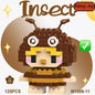 Insect Micro Animals Pet Cats Dog Building Blocks 3D Diamond Model BEE Snail Brick City Construction Toy for Children Kid Gift