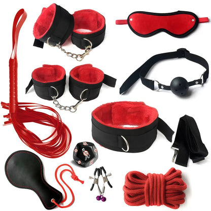 Adjustable Leather BDSM Bondage Set Body Harness Handcuffs Straps Erotic Intimate Party Game Adult Toys for Couples