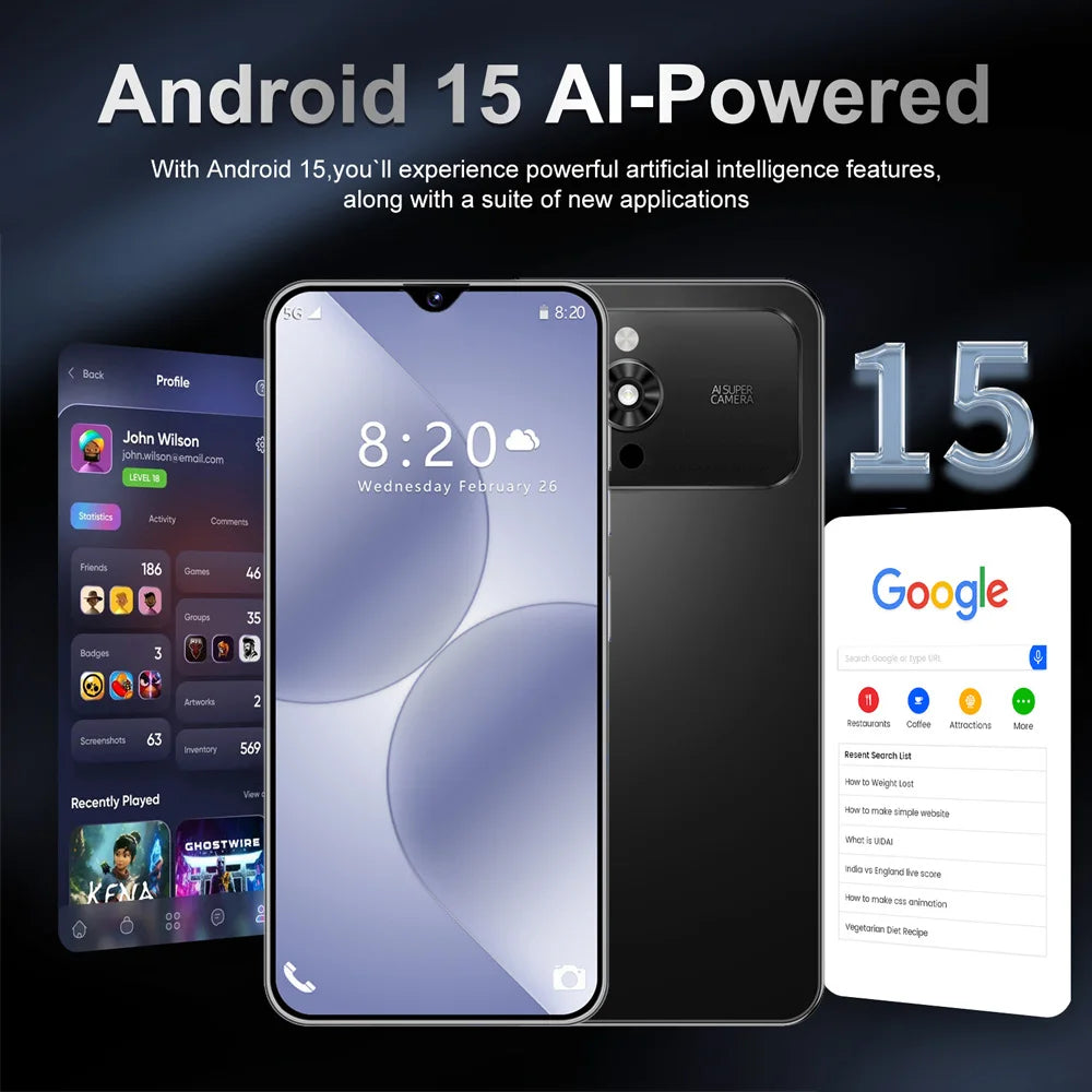 2026 Silicone Protective Covers Are Used for I17 PRO MAX 5G Mobile Cell Phones Accessories 7.0inch Android Smartphone Case