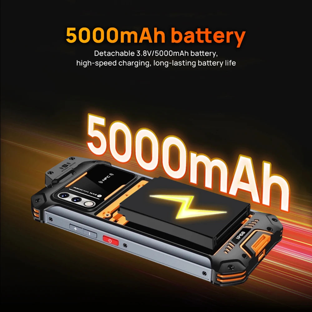 UNIWA W888 ATEX Explosion-proof IP68 Smartphone 4GB 64GB Andriod 11 6.3 Inch NFC Cellphone Walkie Talkie 4G Mobile Phone