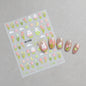 3d Nail Art Decals Spring Booming Violets Lavenders Purple Blue Pink Flowers Butterflys Stickers Decoration For Nail Tips Beauty
