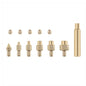 9PCS Heat Insert Nut Iron Tip Hot Melt Heat Set Insert Tool Soldering Iron Tip 3D Printing Modify Finishing Brass Thread Embed