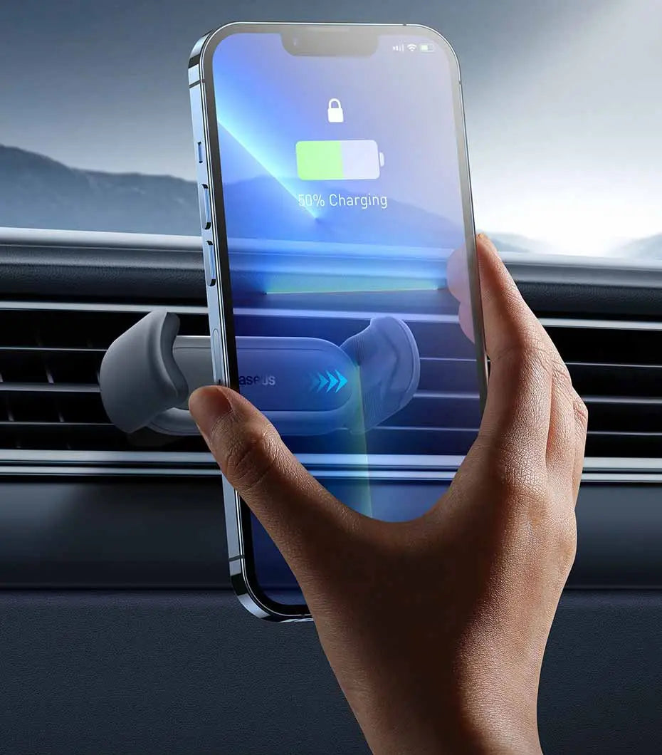 Baseus Car Phone Holder For Universal Mobile Phone Holder Stand Car Phone Stand For Car Air Outlet Mount Car Cell Phone Support