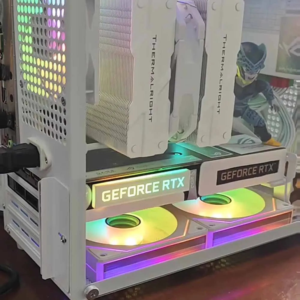 White VGA ARGB Lighting Panel for AORUS GEFORCE GTX ROG TUF Gaming 5060 5070ti 5080 5090 RX9070/9060XT Faith Lamp AURA SYNC