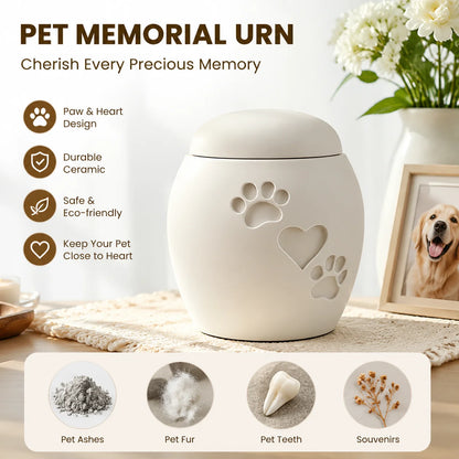 Pet Cremation Memorial Urn Cat Dog Ashes Storage Box Commemorative Keepsake Container For Pet Fur And Teeth Ornament