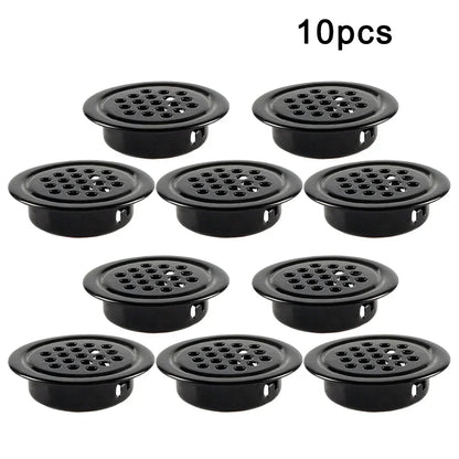 10 Pcs Cabinet Air Vent Grill Cover Metal Cupboard Round Ducting Ventilation 19-53mm For Home Decoration Hardware Accessories