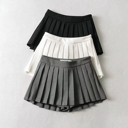 MEXZT Sexy Pleated Skirts Women Korean High Waist Mini Skirts JK Preppy Summer Fashion White Black Gyaru Tennis Extreme Skirt