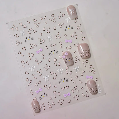 1pcs 5D Japanese Black Butterfly Nail Art Stickers Glitter Shiny Kawaii Self Adhesive Manicure Decorations Tool Decals Accessory