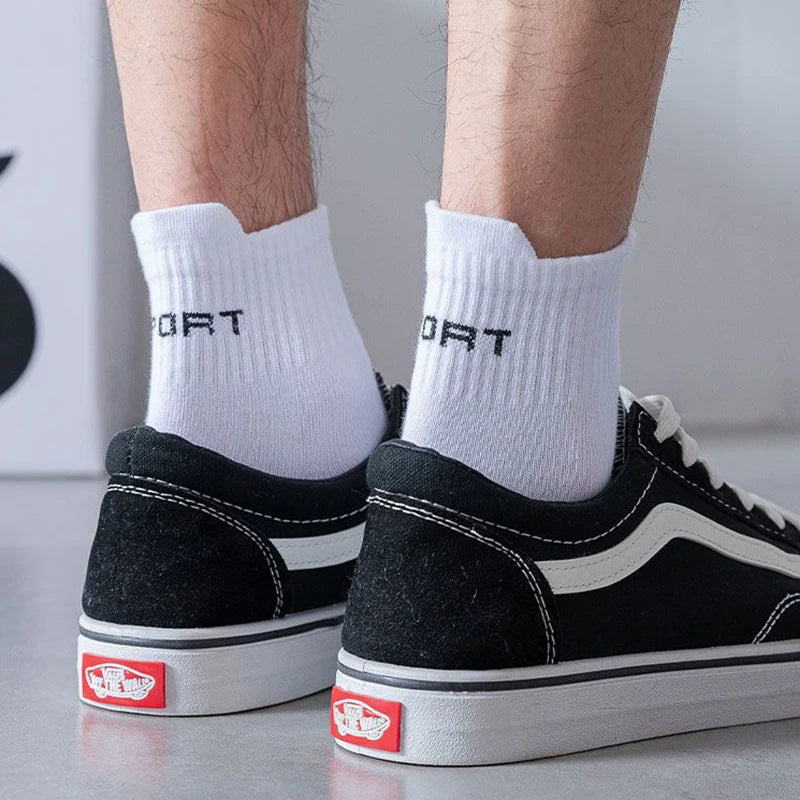 10/20Pairs High Quality Men's Socks Casual Breathable Cotton Man Run Sports Socks Spring Autumn Male Sox Gifts Plus Size 38-45