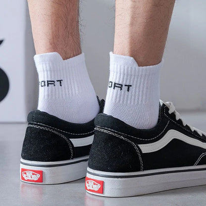 10/20Pairs High Quality Men's Socks Casual Breathable Cotton Man Run Sports Socks Spring Autumn Male Sox Gifts Plus Size 38-45