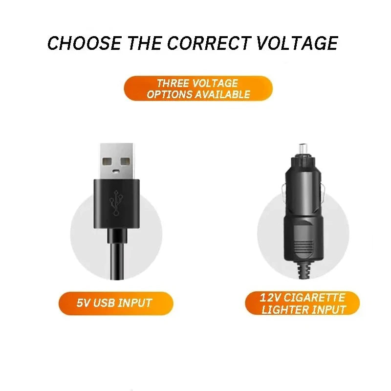 EAFC 5V 12V Car Fan Dual Head Air Cooling Fan 360° Adjustable USB Mini Protable Auto Air Fan Low Noise Car Accessories