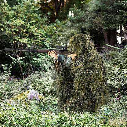 JOAXOR Ghillie Suit 3D Leafy Camo Hunting Suits, Woodland Gilly Suits Gillies Suits for Men, Leaf Camouflage Hunting Suits