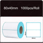 Width 40/50/60/70/80/90/100mm Self-Adhesive Stickers Shipping Thermal Label Barcode SKU Label Price Tag no Carbon Band Required