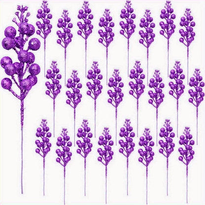 5/10Pcs Chritsmas Decoration Snowflake Red Berry Branche Chritsmas Tree Pendant for Home Decor Xmas New Year 2025 Gift Accessory