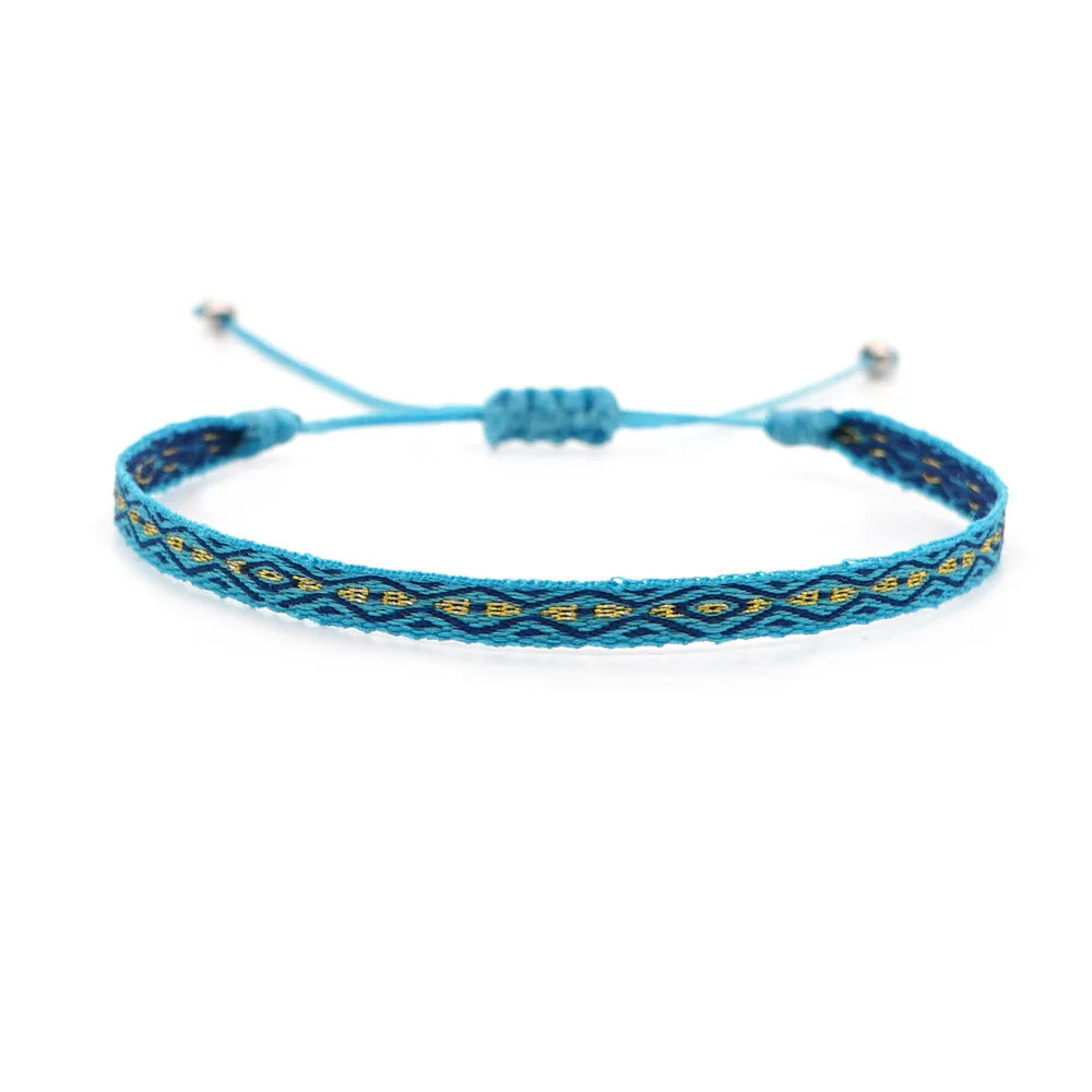 KKBEAD Wholesale Handwoven Bracelet Colombia Cloth Braided Wristband Bracelets for Women Men Gift Hippie Boho Friendship Jewelry
