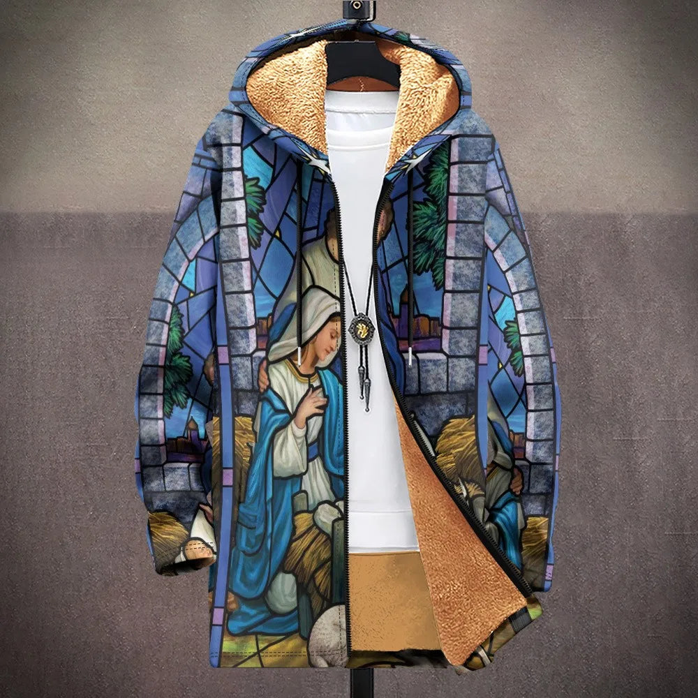 Men Cardigans Coats Skull Head Printed Plush Thick Winter Abstract Art Graphics Jackets Casual Streetwear Unisex Clothing