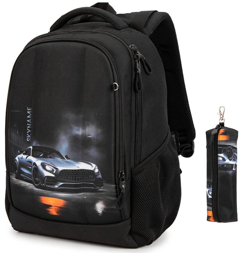 Brand School Bag for Boys Multifunctional Cartoon Pattern Kids Satchels Orthopedic Waterproof Backpack Children Student Mochila