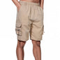 Men's Cargo Shorts Summer Oversized Pants Elastic Waist Large Size Outdoor Jogging Sweatpants Trend Multi Pockets Men Clothes