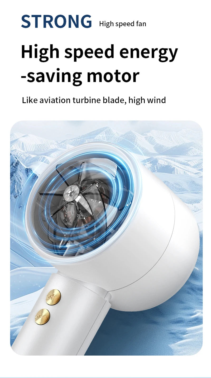100 Speed High-speed Handheld Fan Usb Rechargeable Mini Portable Charging Turbo Fan Desktop Small Fan Outdoors Travel