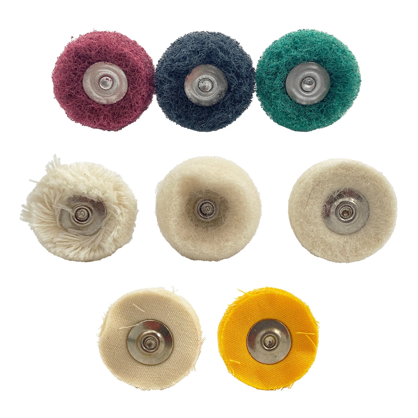 10Pcs/Bag Dental Odontologia Polishing Brush Wheel Rotary Tools 2.35mm HP Shank Wool Goat Cotton Black Buff Dentistry Laborator