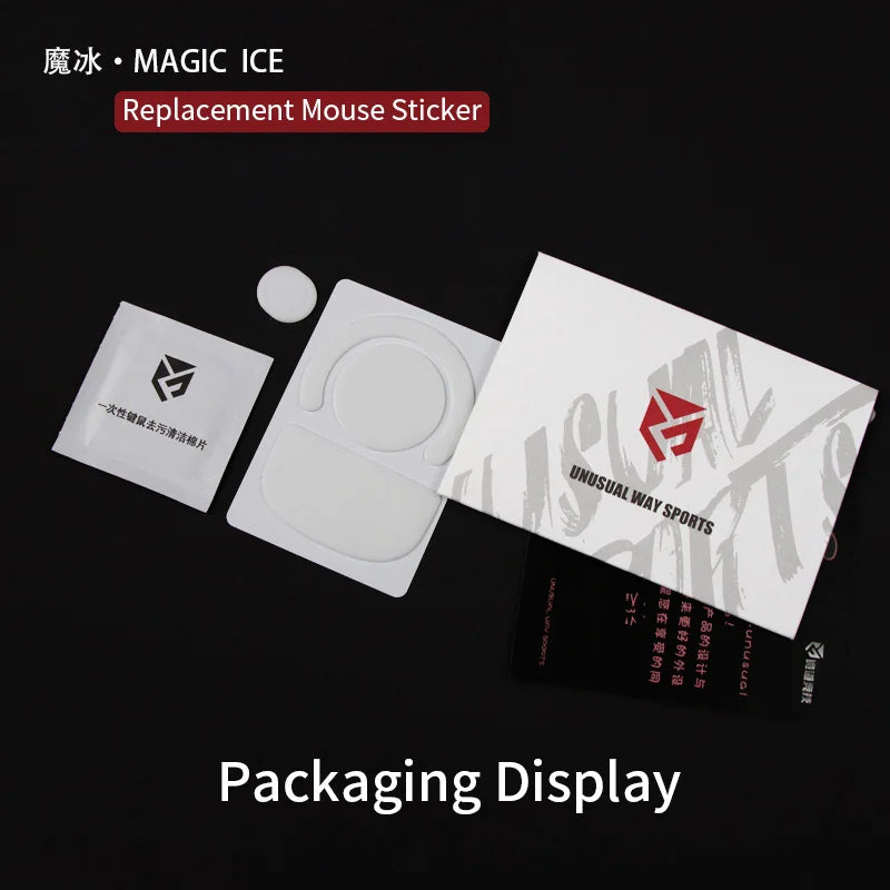 UnusualWaySports Mouse Skates Feet Basilisk V3 Pro Cambered Surface PTFE Anti Collapse Magic Ice Silver Fox