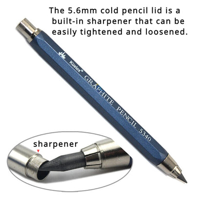 Sketch up 5.6mm Mechanical Graphite Pencil Clutch with Built Sharpener for Woodworking Architect Art Painter Drawing Drafting