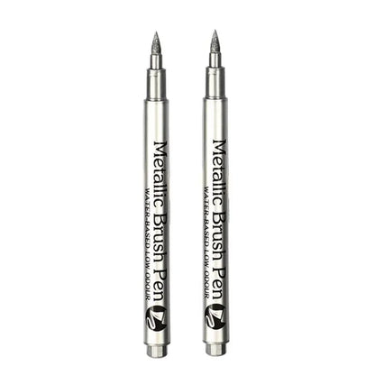 1/2PCS Gold Silver Metallic Marker Pen Waterproof Permanent Paint Marker Pen for Rock, Mug, Ceramic, Glass DIY Painting Supplies