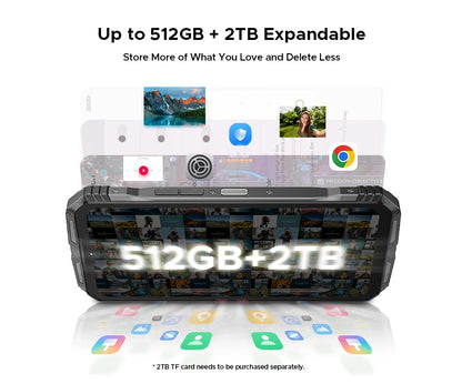 Global Version DOOGEE S118 Pro 5G Rugged Phone Dimensity 7050 10800mAh Battery 6.6'' FHD 120Hz 8GB RAM 512GB ROM Cell Phone NFC
