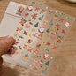 5D Embossed Gold Castle/Garland/Christmas Tree Nail Stickers White Snowflakes Bow Star Nail Decals Self-Adhesive Xmas Nail Decor