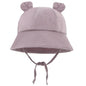 Baby Cotton Sun Hat New Children Outdoor Rabbit Ear Beach Caps Boy Girl Print Panama Hat Unisex Beach Bucket Hat For 3-12 Months
