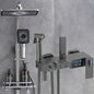 Gold Piano Digital Display Bathroom Shower Set Brass Bathroom Faucet Accessories Thermostatic Digital Bathroom Shower System