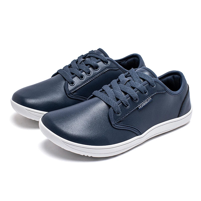 HOBIBEAR Unisex Wide Barefoot Shoes Women Men Zero Drop Minimalist Sneakers Artificial Leather Trail Walking Shoes