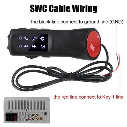 Wireless Control For Music Phone DVD Navigation Car Steering Wheel Buttons Universal 12V 8 Keys Remote Controller