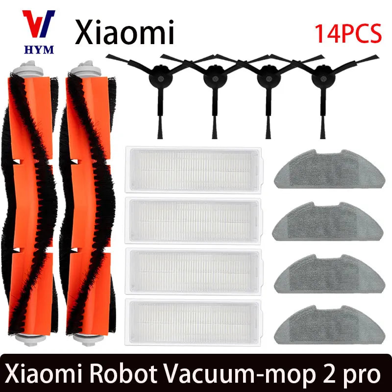 For Xiaomi Mi Robot Vacuum-Mop 2 Pro/Lite MJST1SHW MJSTL Hepa Filter Mop Cloth Main Side Brush Mijia Vacuum Cleaner Accessories