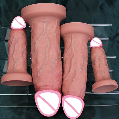 4Sizes Advanced Realistic Soft Dildo Big Thick Fake Penis Double Silicone Cock Woman Man Masturbation Suction Cup Anal Sex Toys