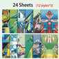 12 Styles Paper Airplane Kit Colorful Origami Paper Handmade Craft Plane Gift For Students Boys Girls