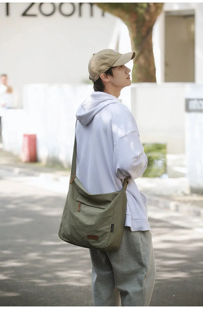 Japanese Women Men Shoulder Crossbody Bag Large Canvas Messenger Bags for Student 2024 Brand Book Bags Female Handbag Satchels