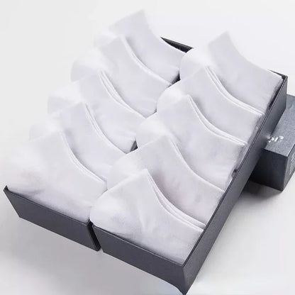10pairs / Low Black And White Gray Cotton Socks Men's Socks Breathable Sports Socks Men's Short Socks Women's Socks EU37-44