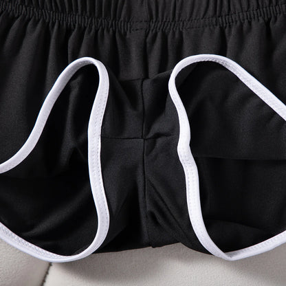 Sexy Running Elastic Sport Shorts Men's Summer Shorts Hot Pants Bar Nine Points Slim Fit Cotton Milk Silk Men's Fashion