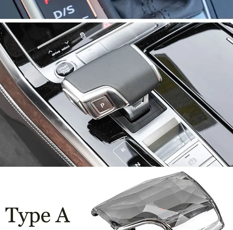 Left-hand drive LHD Crystal Gear Shift Knob Cover for Audi Q7 4M A6 C8 Q8 SQ5 A5 F5 A4 B9 S4 RS5 RS6 A7 4K SQ8 Gear Lever Handle