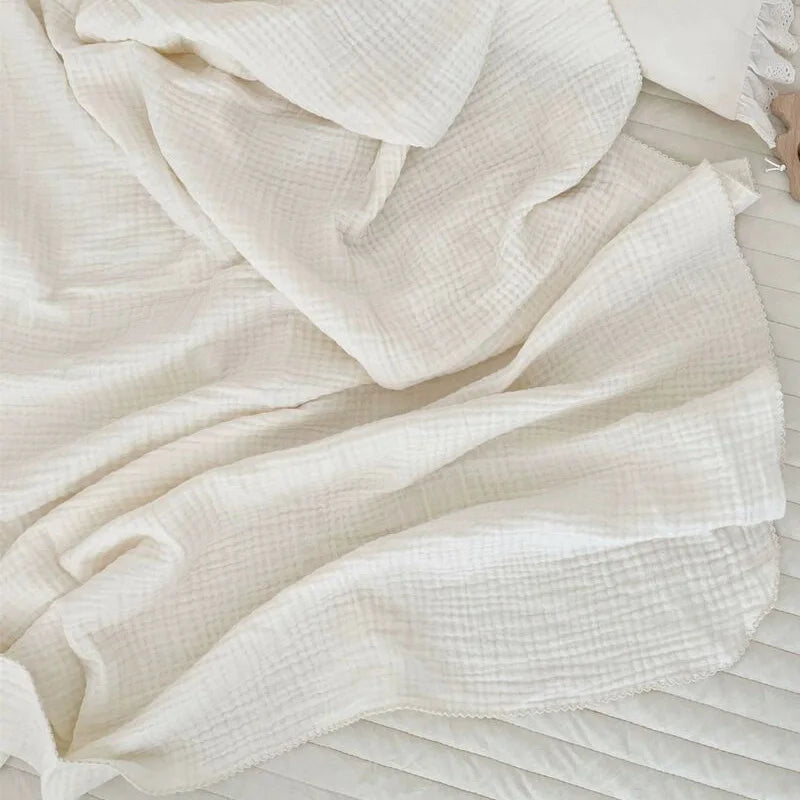 Baby Blanket Floral Soft Cotton Muslin Newborn Swaddle Wrap Receiving Blanket Quick Dry Bath Towel Baby Stroller Cover