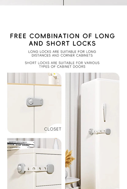 Baby Safety Lock Drawer Child Safety Cabinet Locks Adhesive Cabinet For Drawer Door Latches Baby Safe Straps Child Door Security