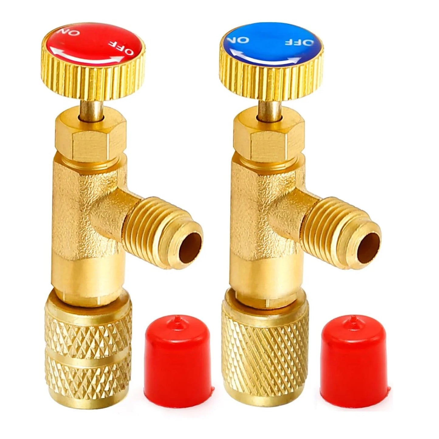 Air Conditioning Refrigerant Safety Valve R410A R22 1/4" 5/16" Refrigeration Charging Safety Liquid Adapter Hand Tool Parts