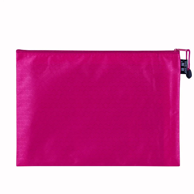 A4 Waterproof Canvas File Folders Football Pattern Thick File Bag Student Teacher Document Bag Business School Supplies