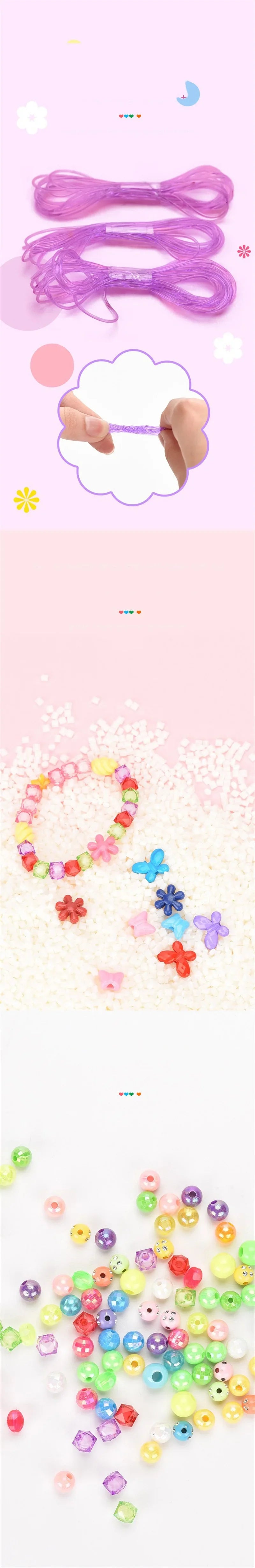 Girls DIY Bead Set Jewelry Making Kit for Kids Girl Pearl Beads for Bracelets Rings Necklaces Creativity Kits Art Craft Toy
